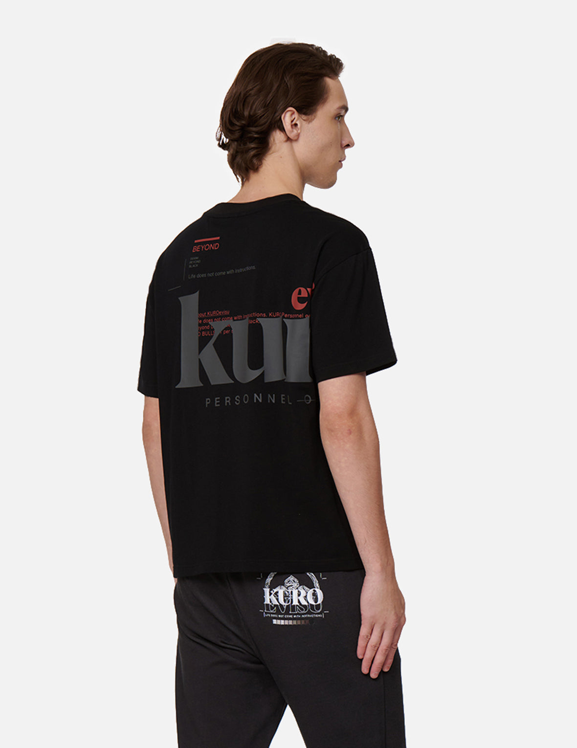 Logo and Slogan Print T-shirt