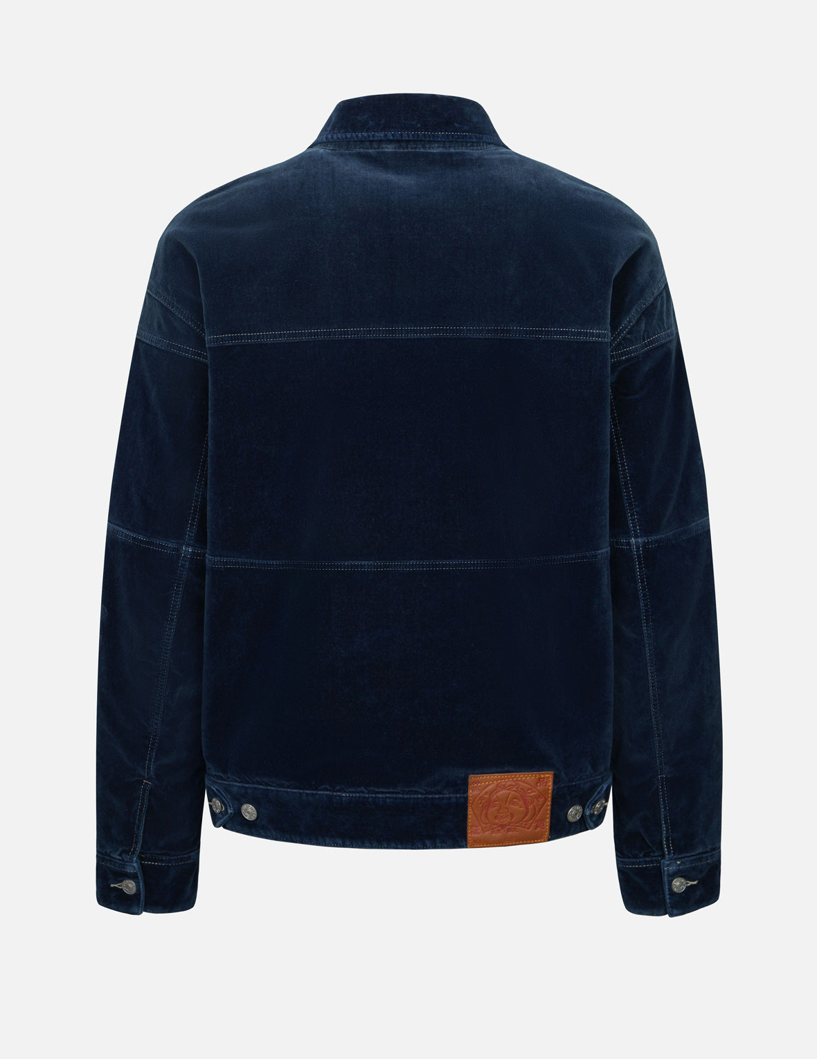 Seagull and Allover Kamon Embroidery Pockets Loose Fit Padded Denim Jacket