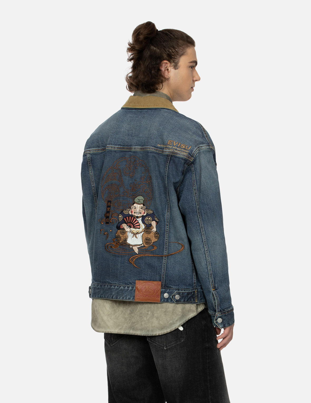 Ebisu Embroidery Loose Fit Denim Jacket – EVISU