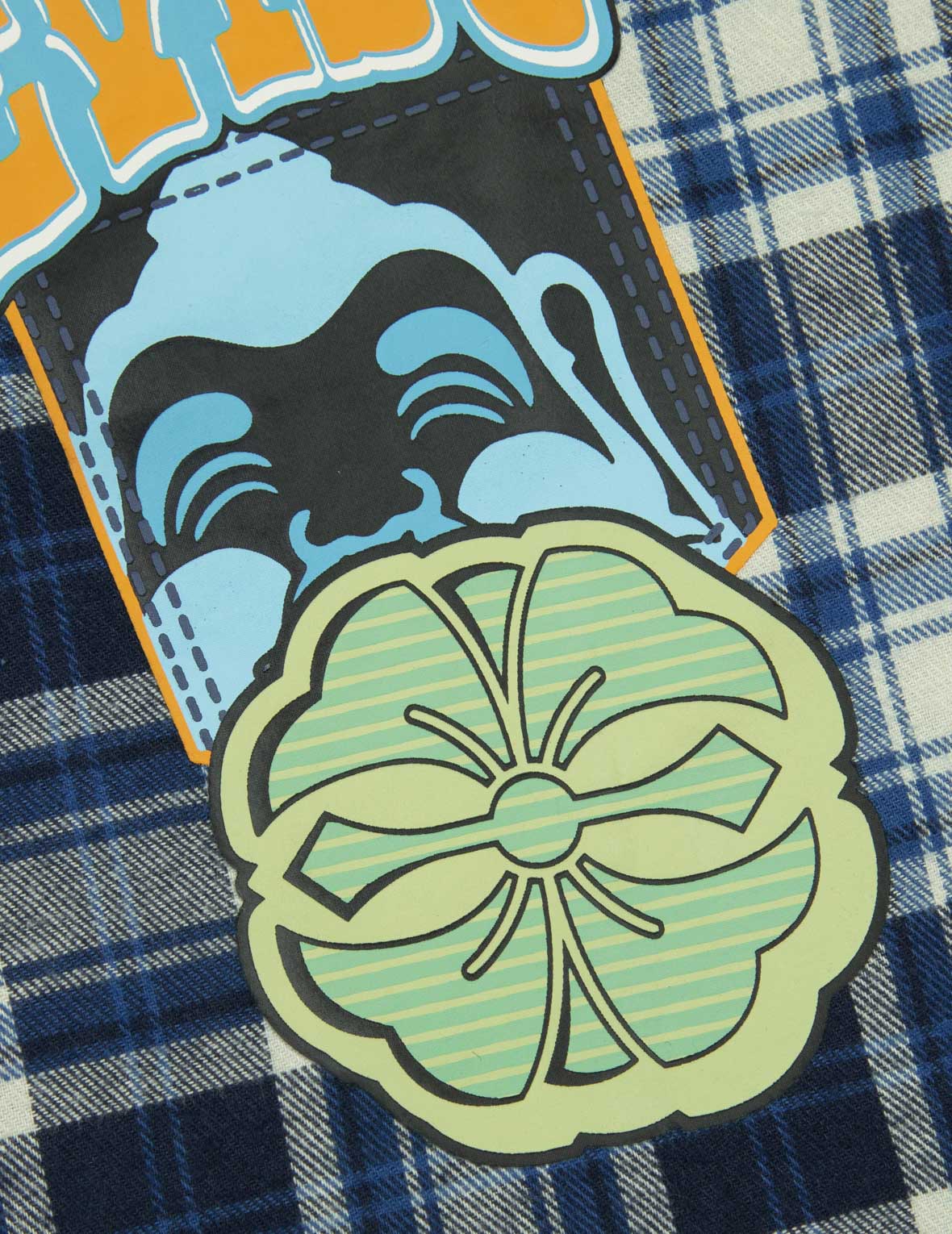 Multi-logo Daicock Print Relax Fit Check Shirt