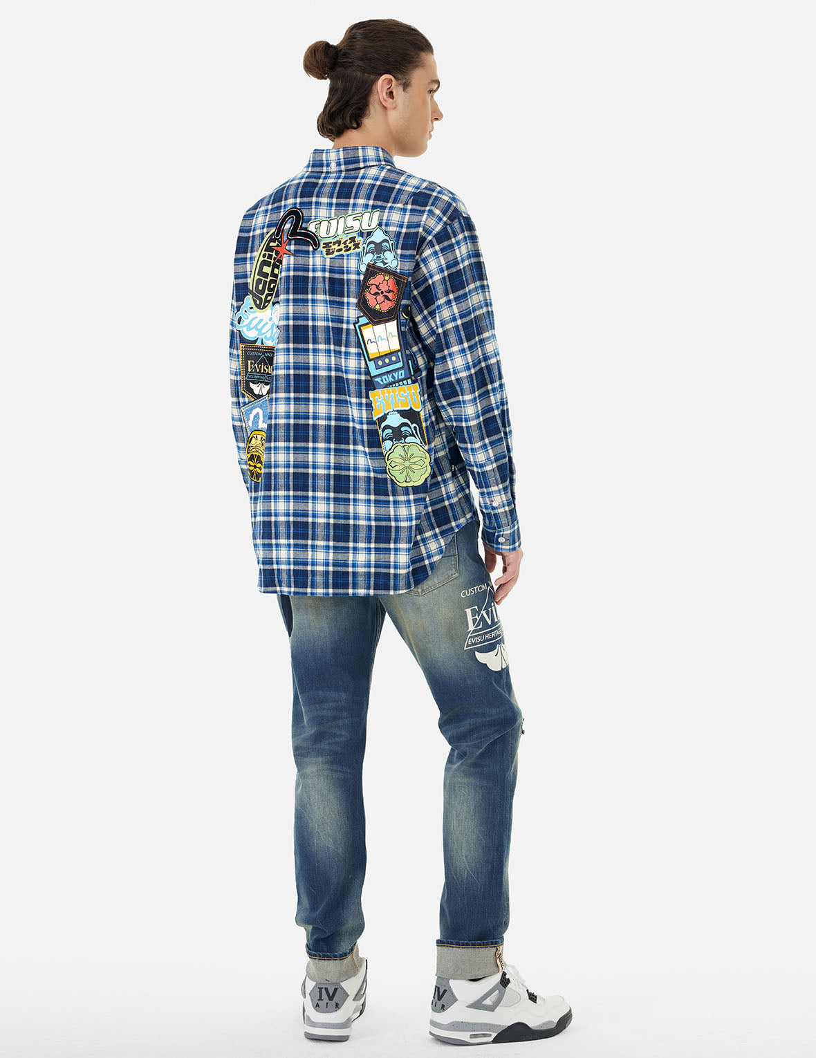 Multi-logo Daicock Print Relax Fit Check Shirt