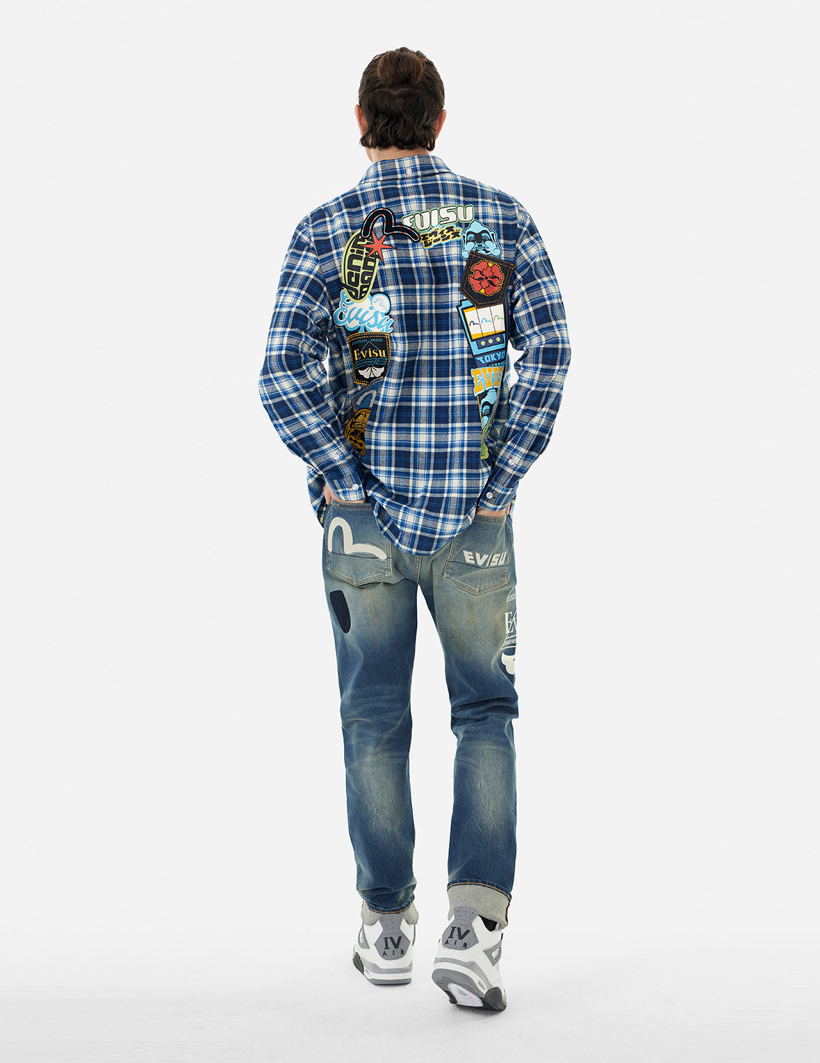 Multi-logo Daicock Print Relax Fit Check Shirt