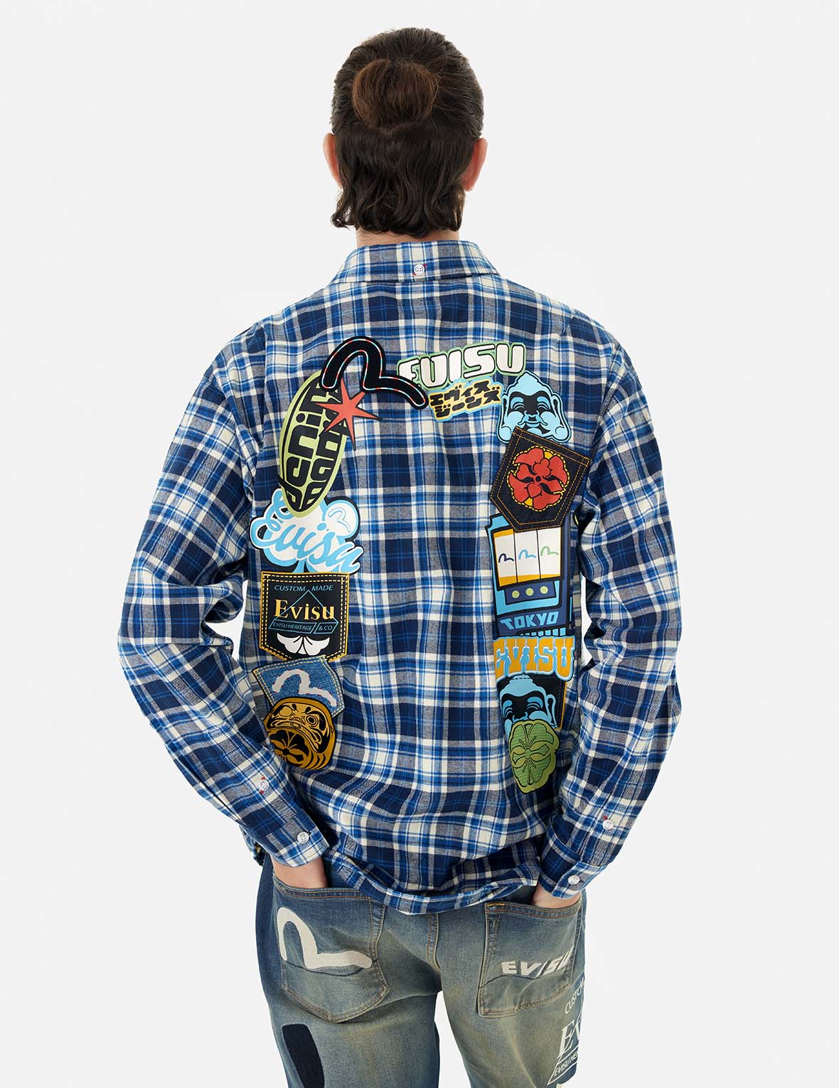 Multi-logo Daicock Print Relax Fit Check Shirt
