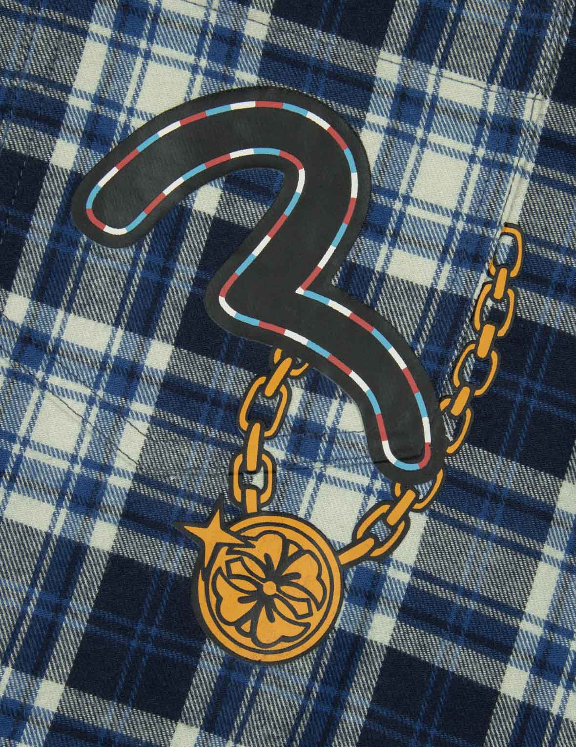 Multi-logo Daicock Print Relax Fit Check Shirt