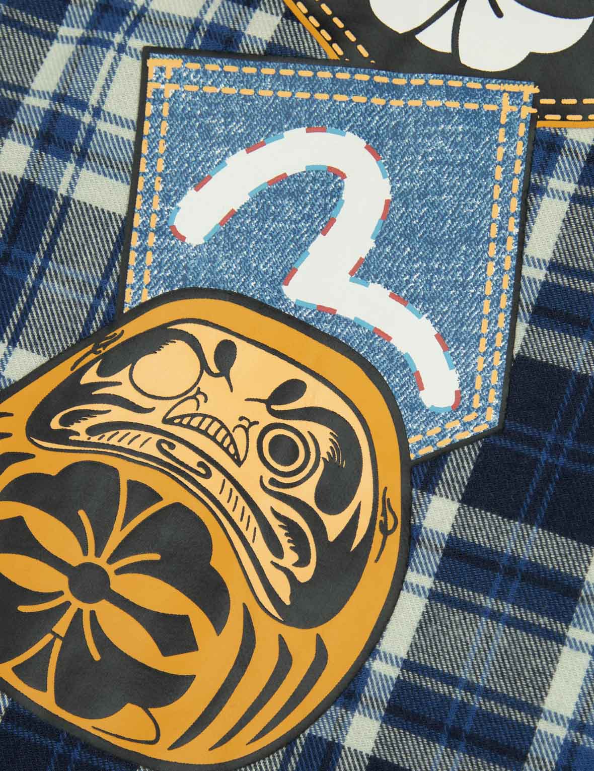 Multi-logo Daicock Print Relax Fit Check Shirt