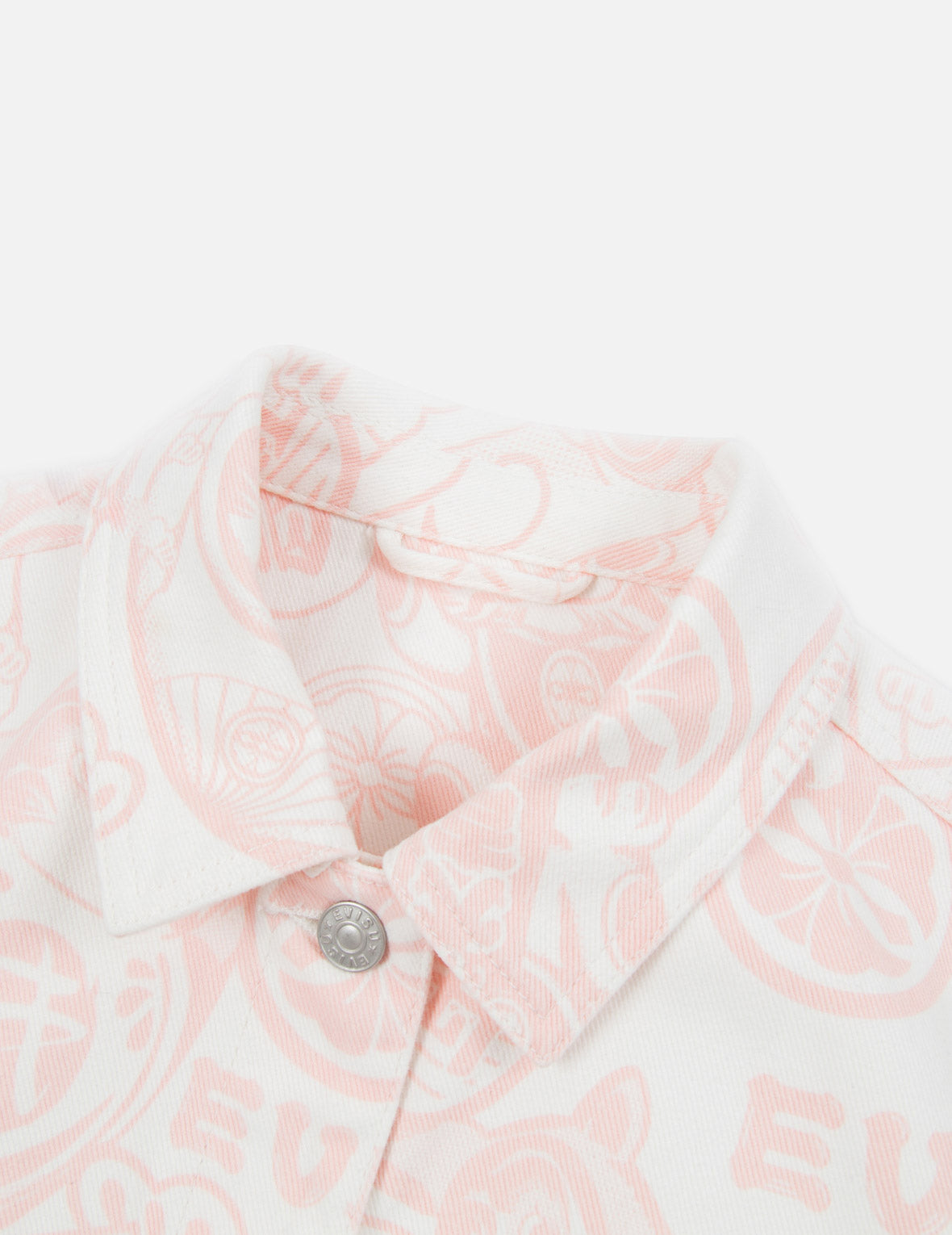 Allover EVISU Squad Discharge-Print Denim Jacket