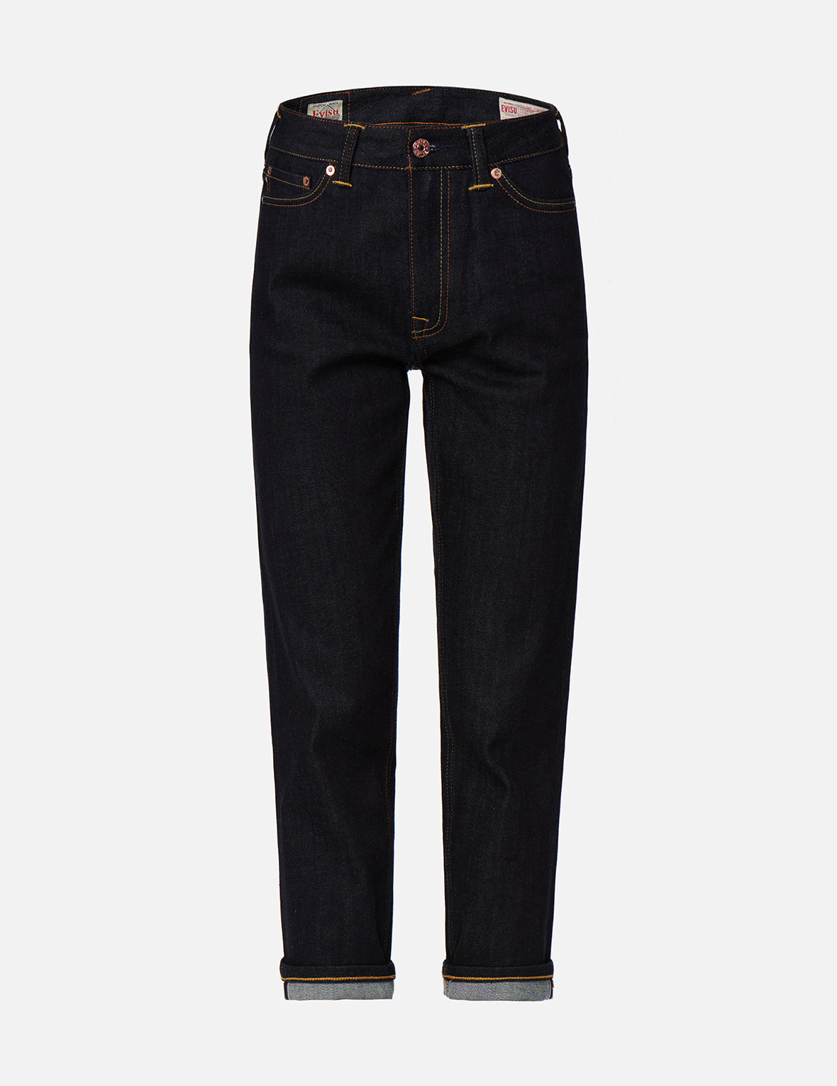 2-Layer Hand-brushed Daicock Foil Print Relax Fit Jeans