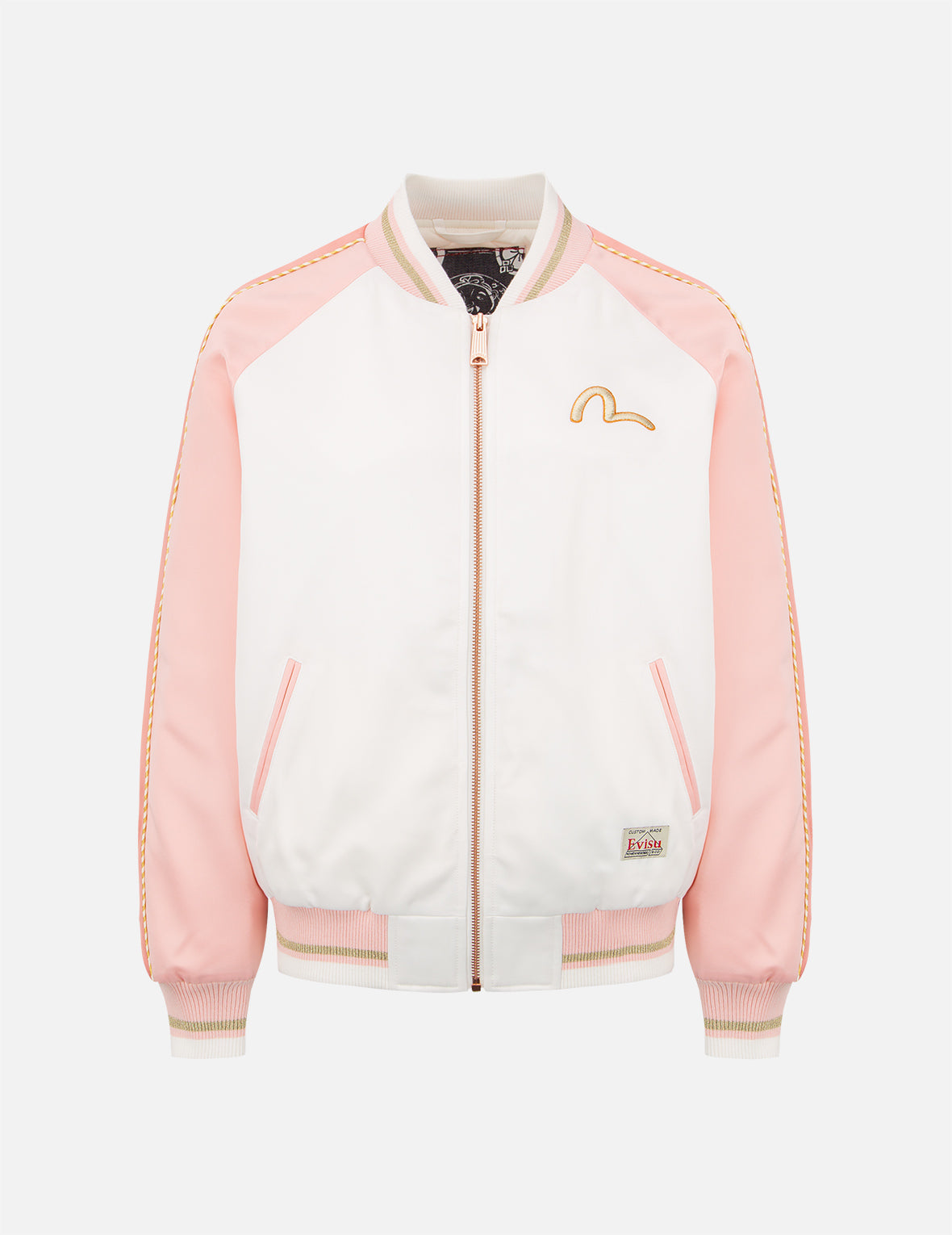 “Koi Playing in the Waves” and Kamon Embroidery Souvenir Jacket
