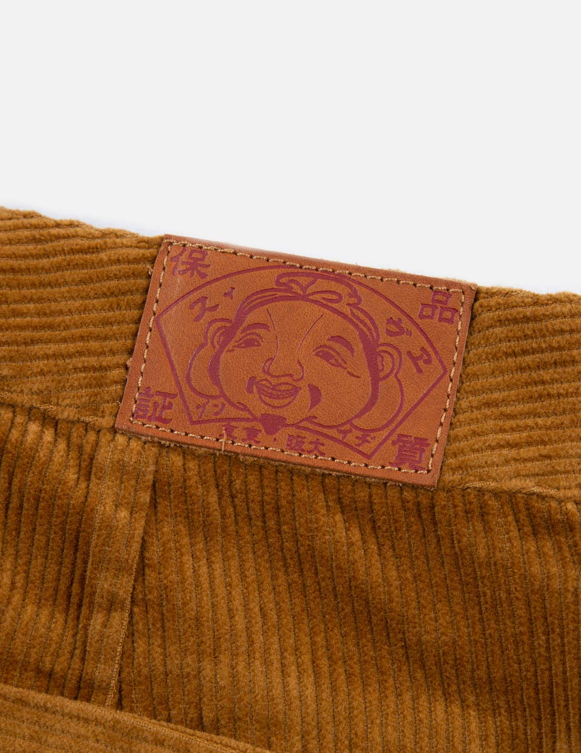 Seagull Embroidery Straight-fit Corduroy Trousers
