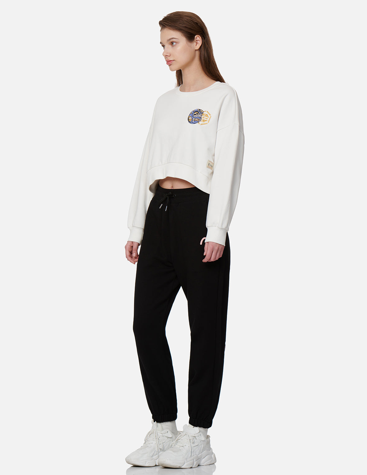 Fortune Cat and Daruma Double Daicock Print Sweatpants