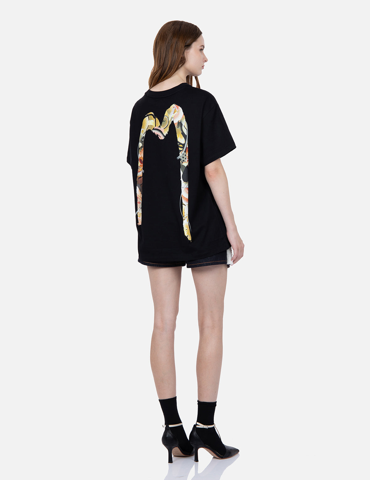 Sherpa Blocking Denim Skort