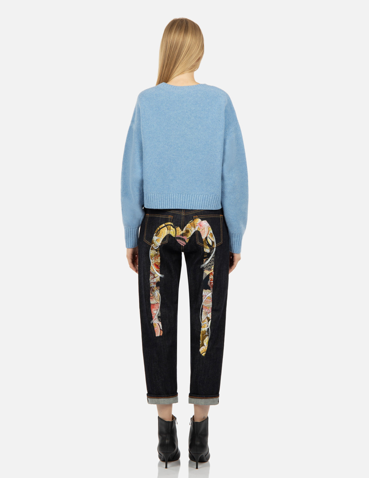 Texture Seagull Knitted Sweater