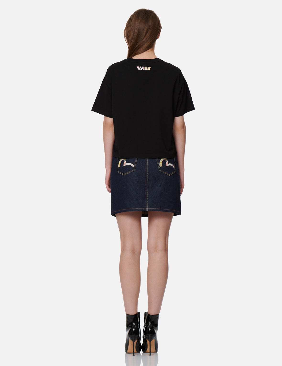 Japanese-pattern Seagull Print T-shirt