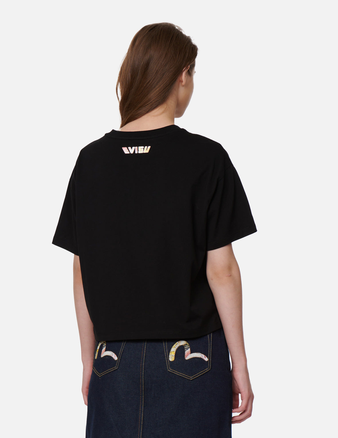 Japanese-pattern Seagull Print T-shirt