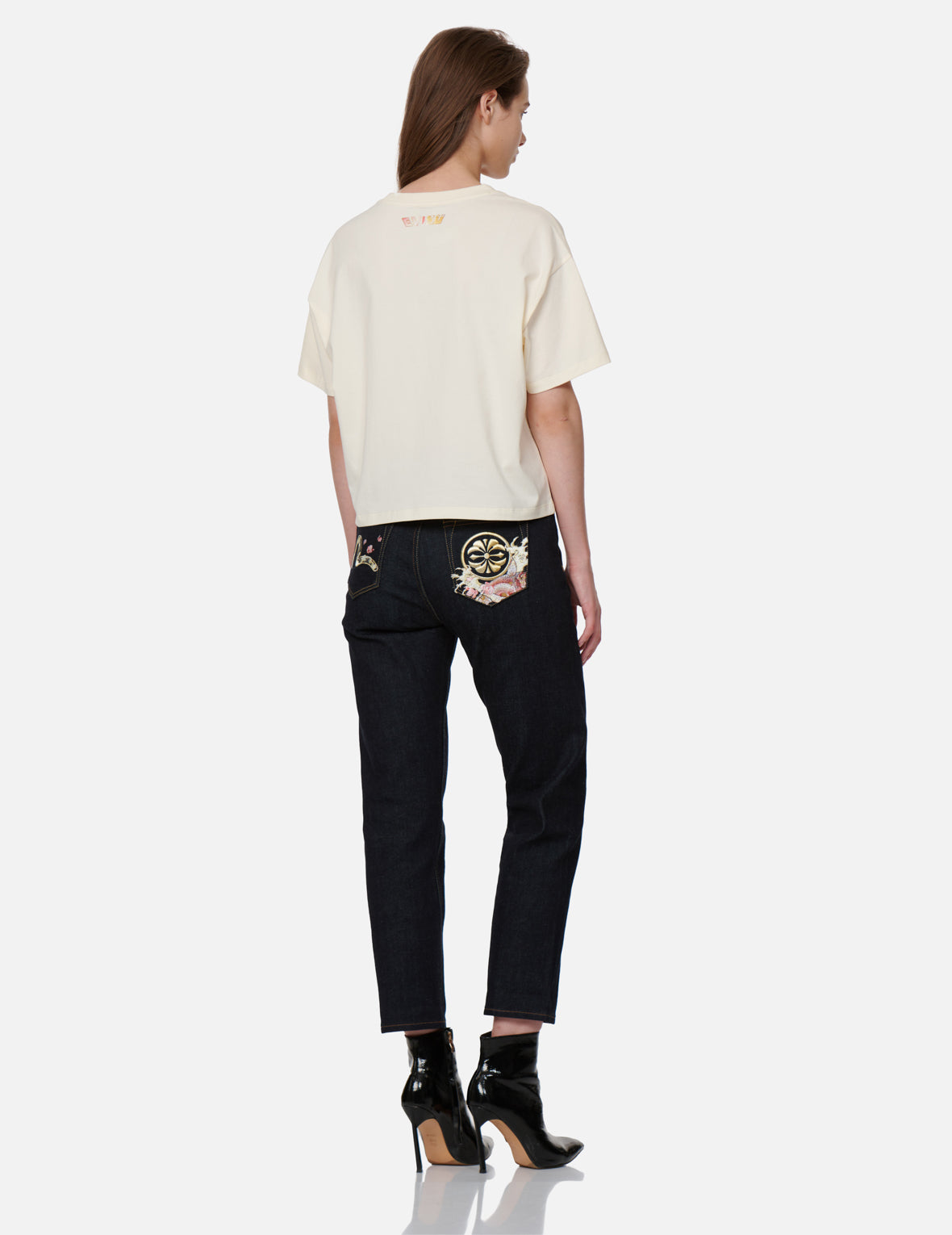 Japanese-pattern Seagull Print T-shirt