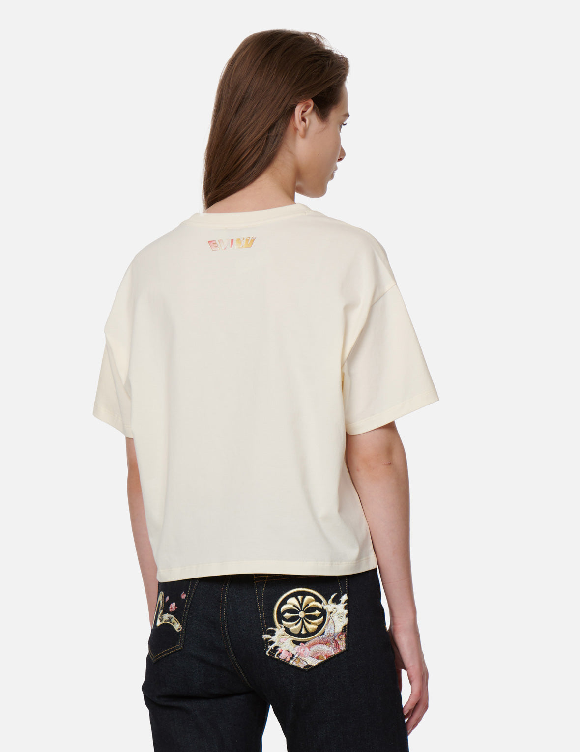 Japanese-pattern Seagull Print T-shirt