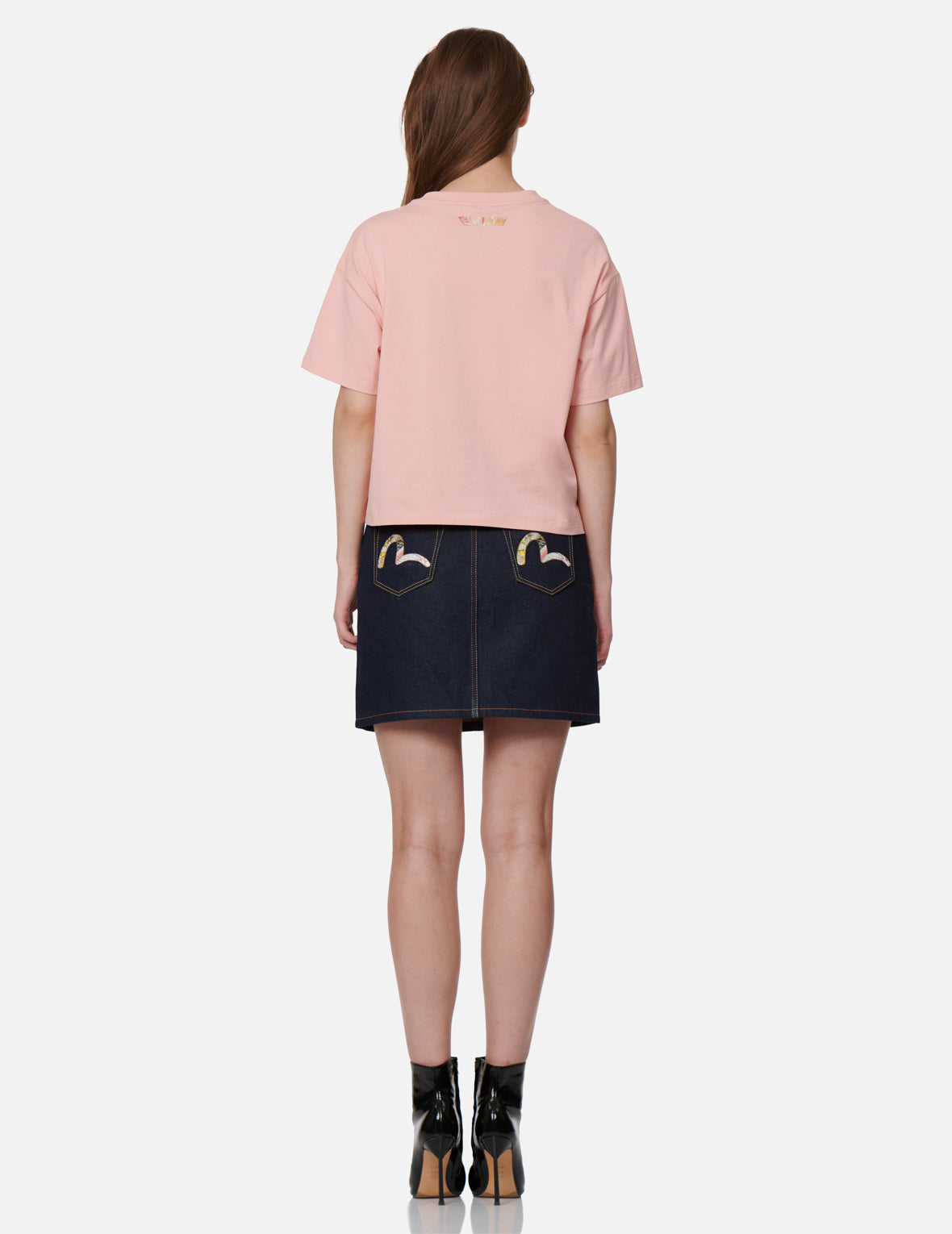 Japanese-pattern Seagull Print T-shirt