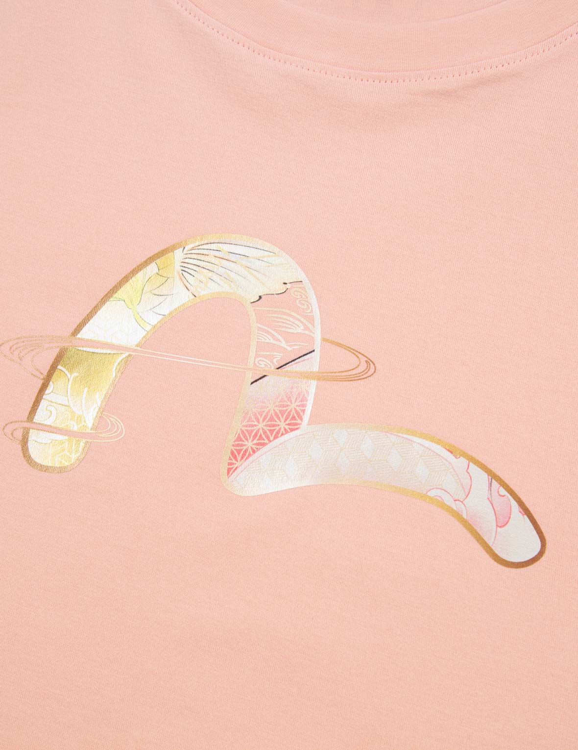 Japanese-pattern Seagull Print T-shirt
