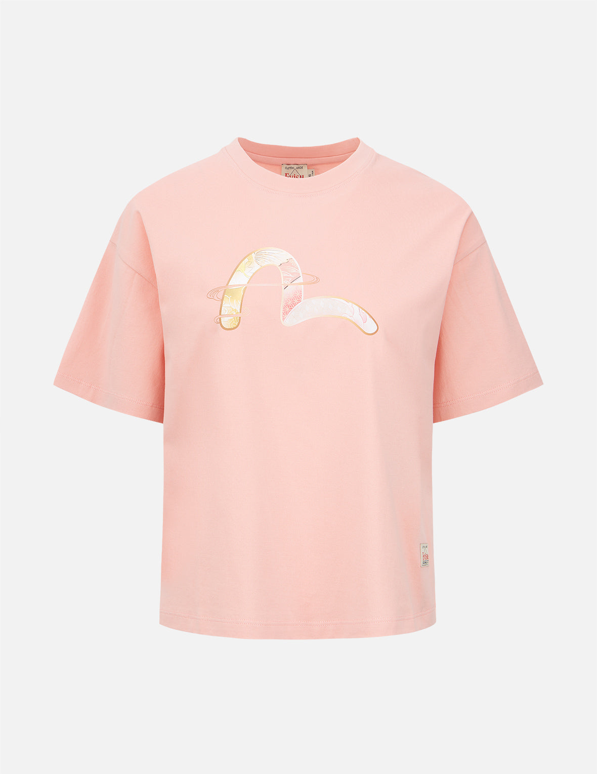 Japanese-pattern Seagull Print T-shirt