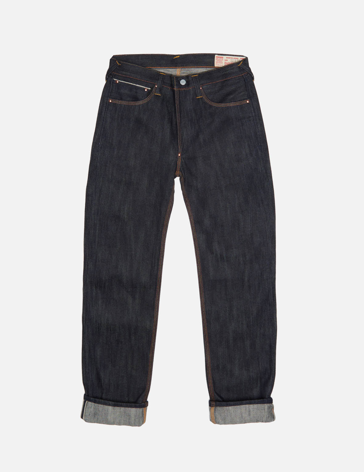 HANDPAINTED SEAGULL STRAIGHT FIT RAW DENIM SELVEDGE JEANS