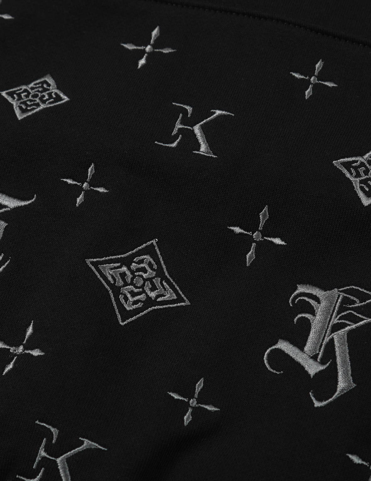 Monogram Embroidery Short-sleeved Hoodie