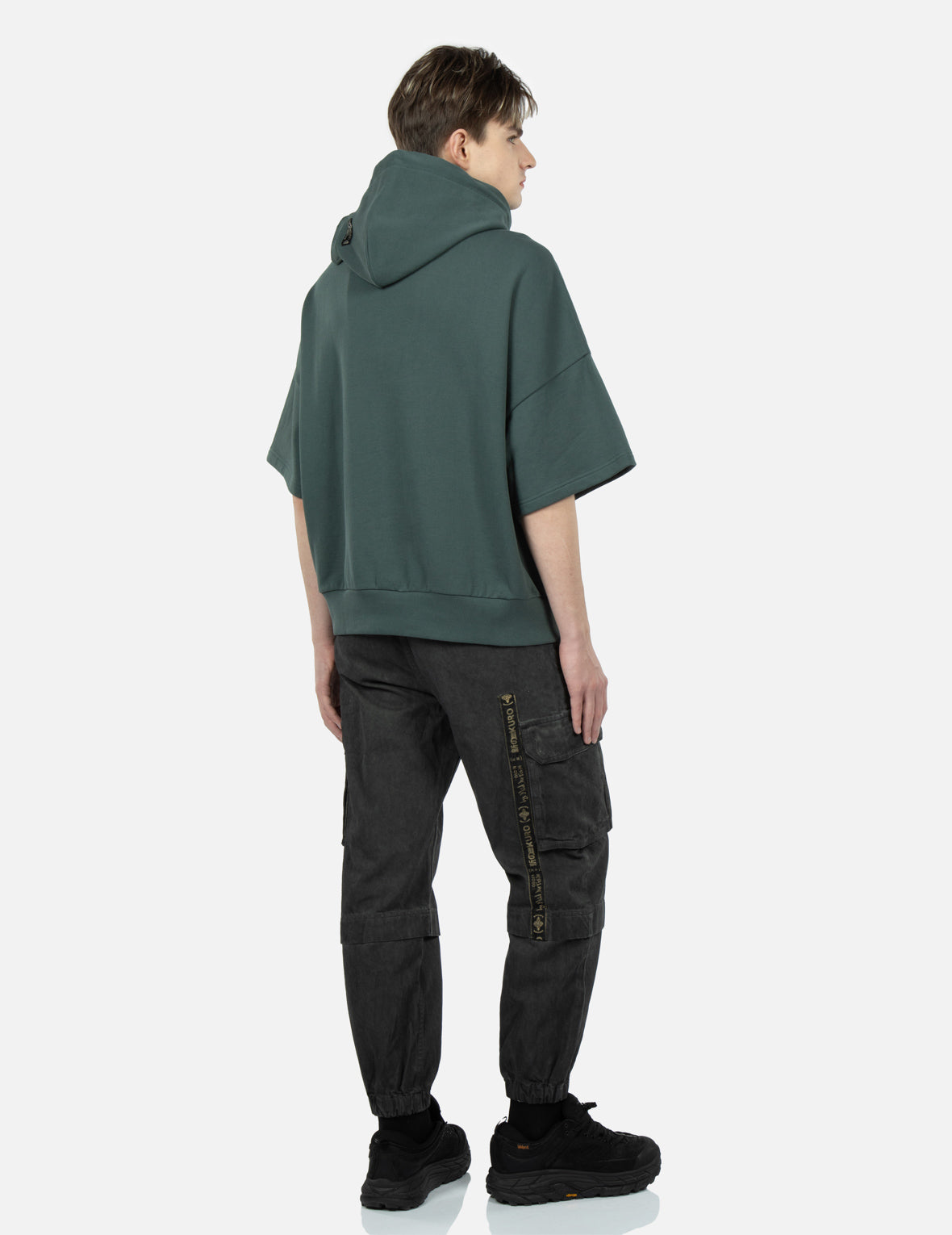 Monogram Embroidery Short-sleeved Hoodie