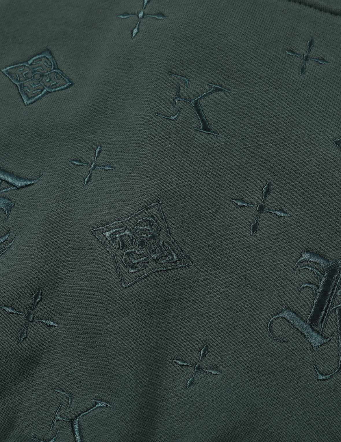 Monogram Embroidery Short-sleeved Hoodie