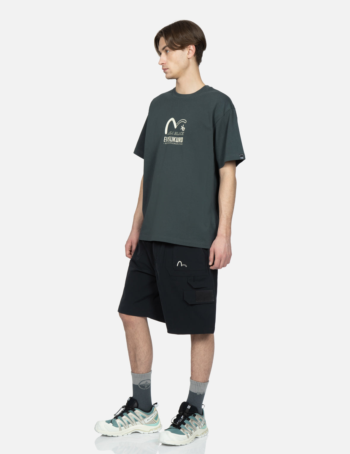 Seagull and Logo Print T-Shirt