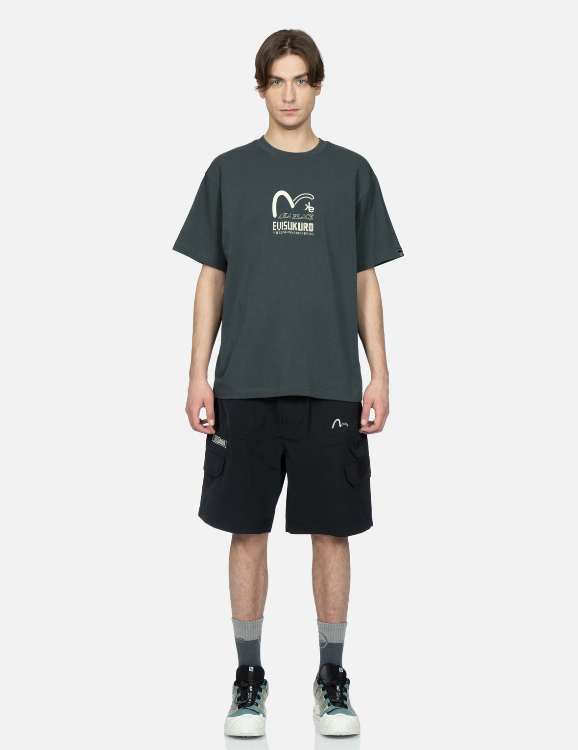 Seagull and Logo Print T-Shirt