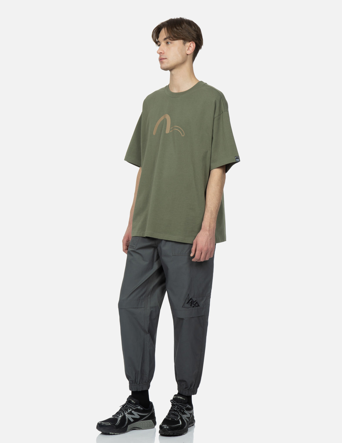 Seagull and Logo Print T-Shirt