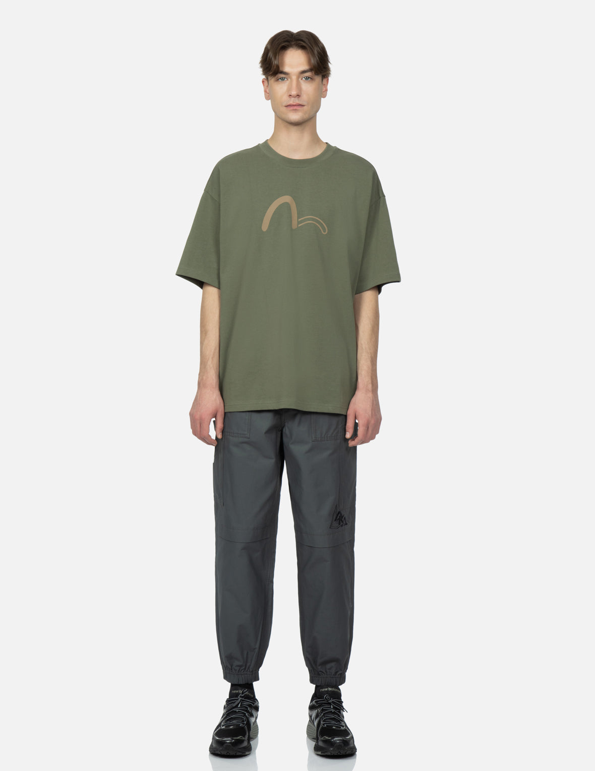 Seagull and Logo Print T-Shirt