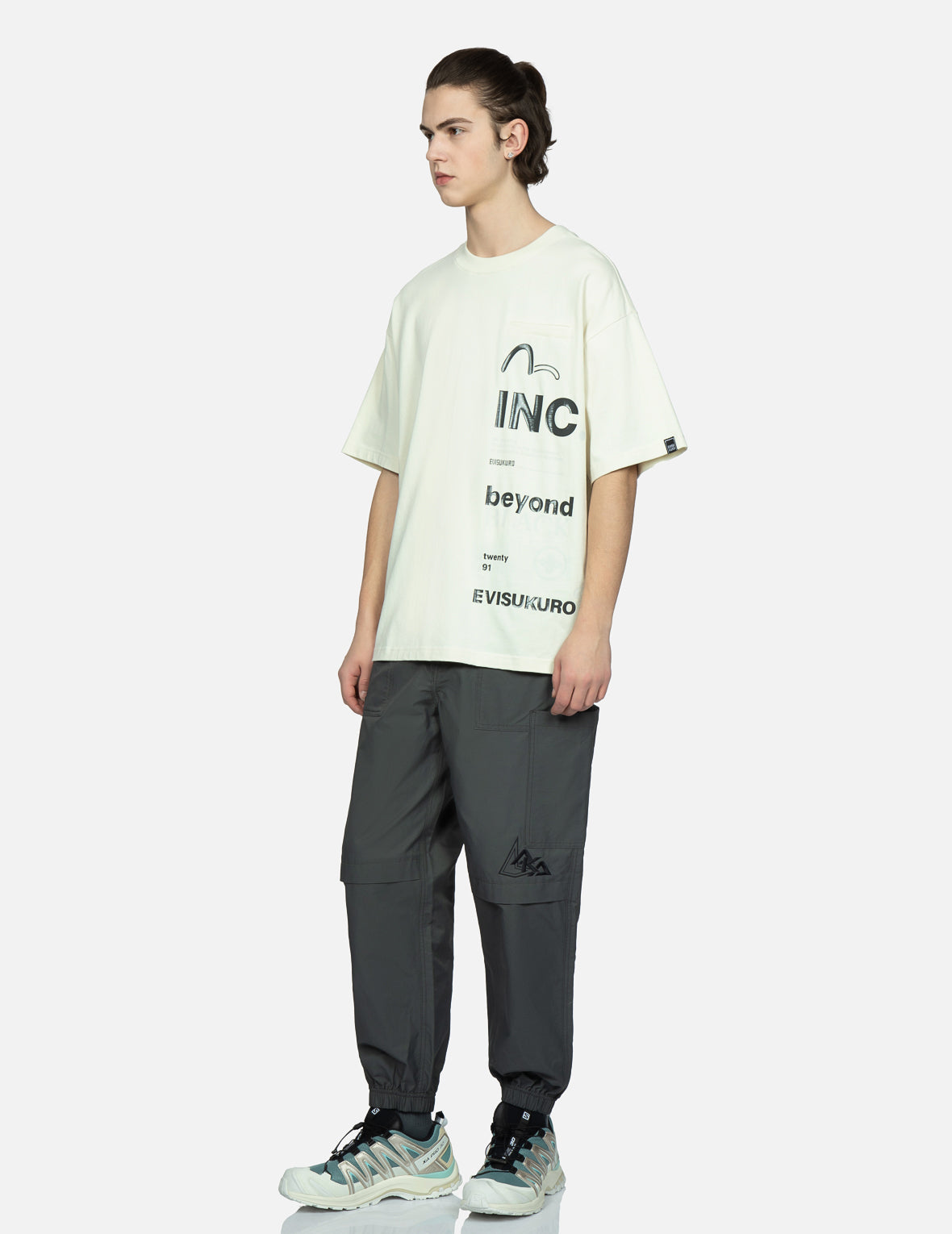 Seagull and Slogan Print Boxy T-shirt