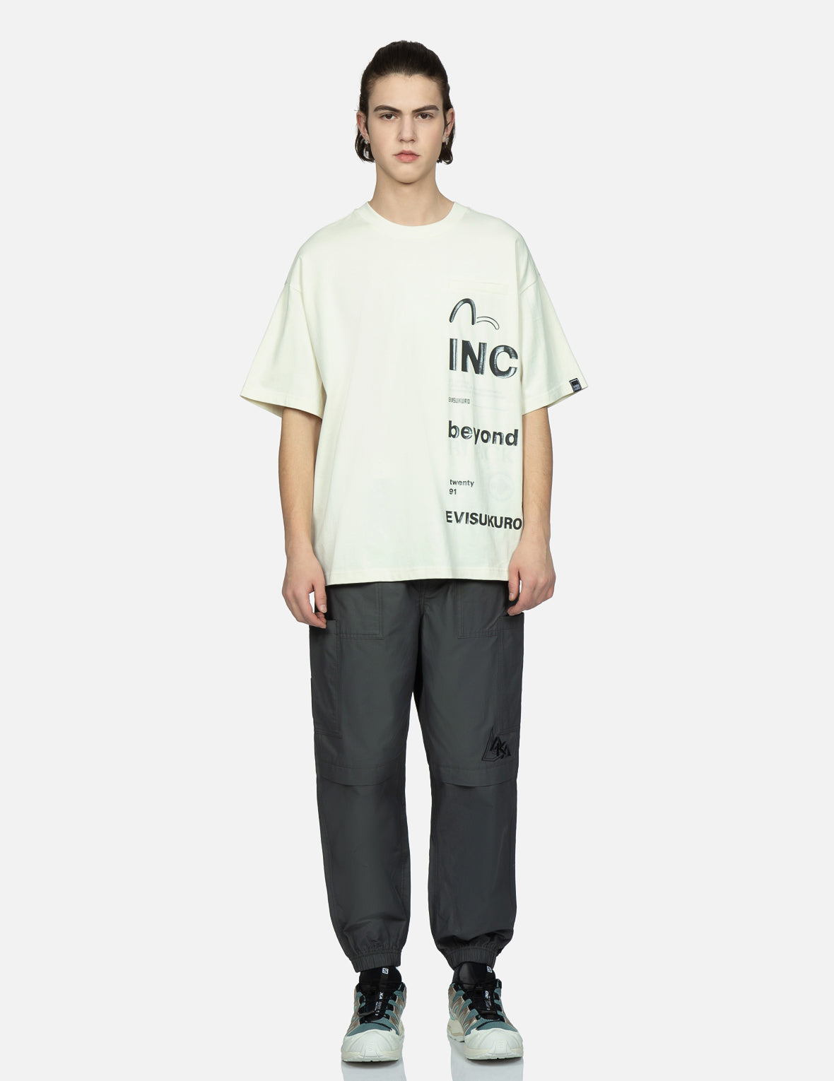 Seagull and Slogan Print Boxy T-shirt