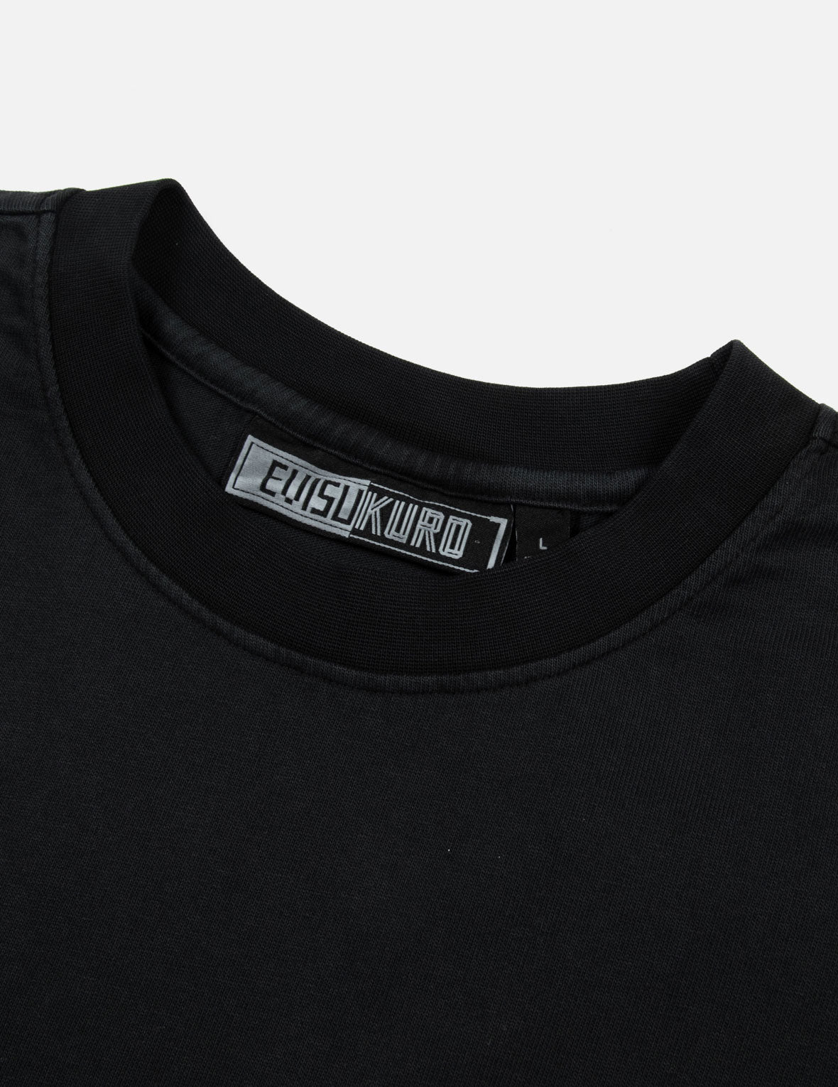 Allover Logo and Seagull Embroidery Loose Fit Pigment Dye T-Shirt