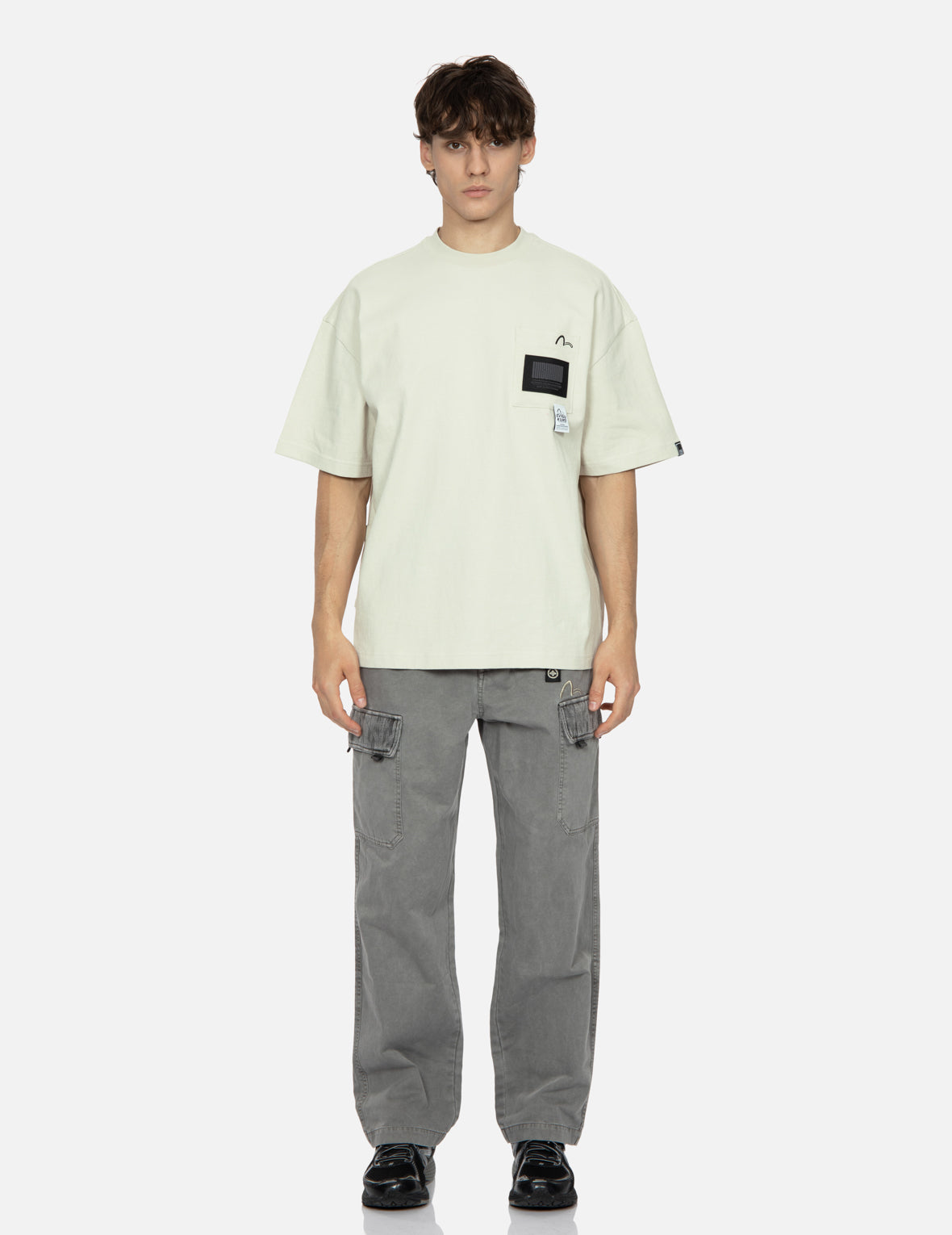 Pocket with Multi Labels Oversized T-shirt