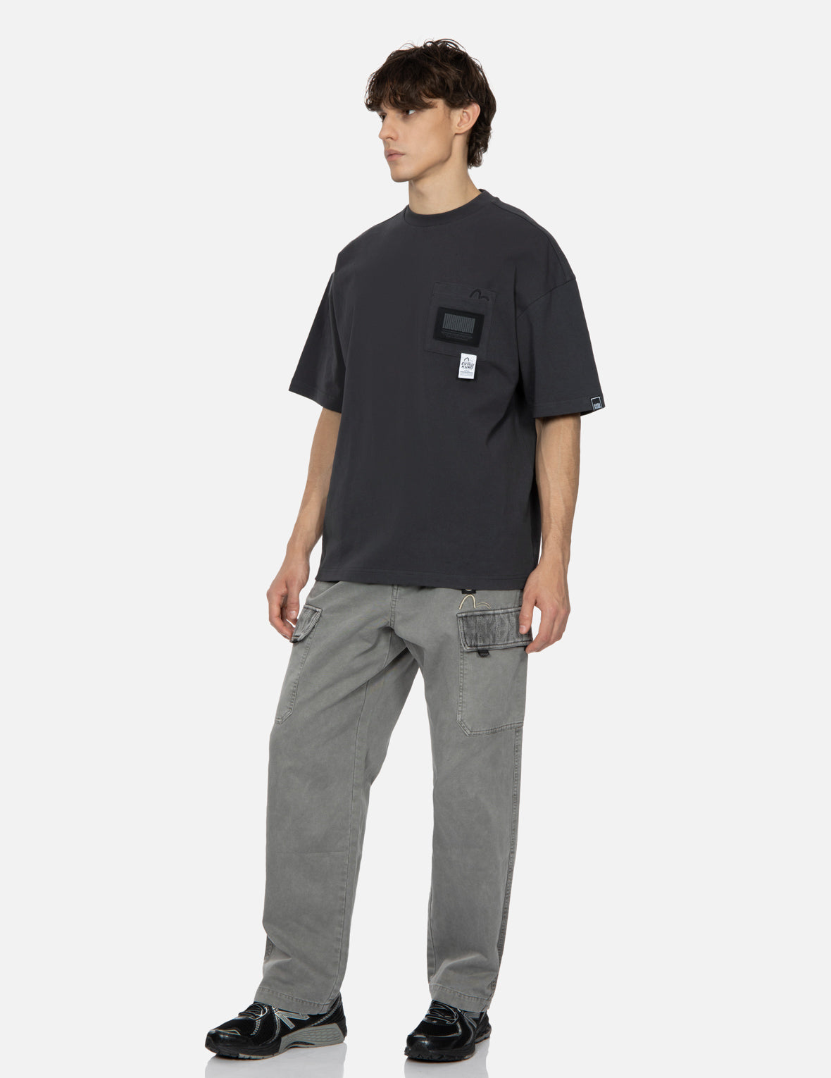 Pocket with Multi Labels Oversized T-shirt