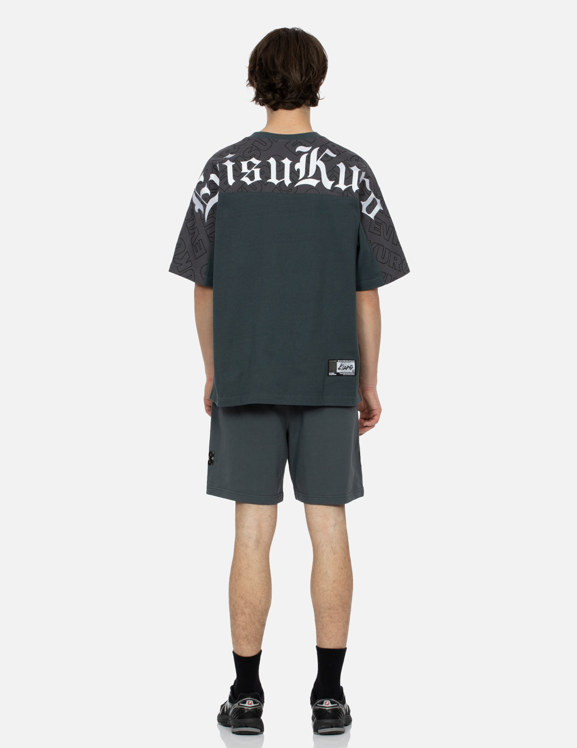 Allover EVISUKURO Print and Embroidery Loose Fit T-Shirt