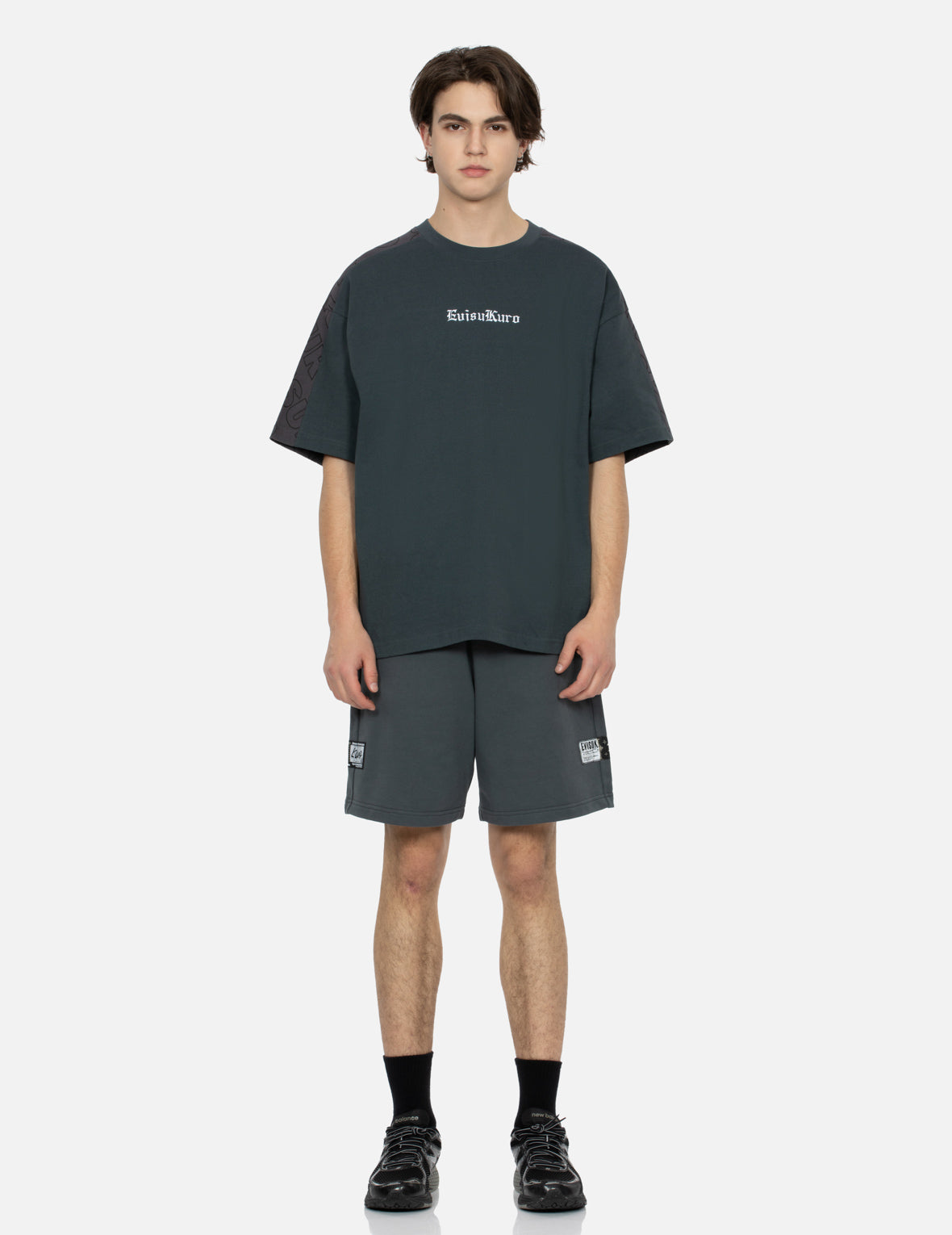 Allover EVISUKURO Print and Embroidery Loose Fit T-Shirt