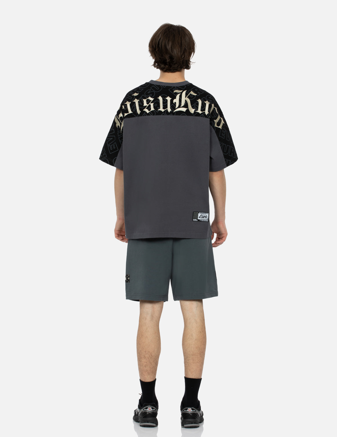 Allover EVISUKURO Print and Embroidery Loose Fit T-Shirt