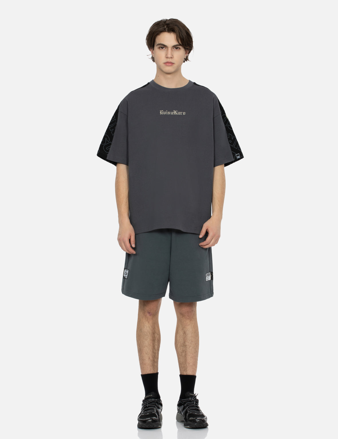 Allover EVISUKURO Print and Embroidery Loose Fit T-Shirt
