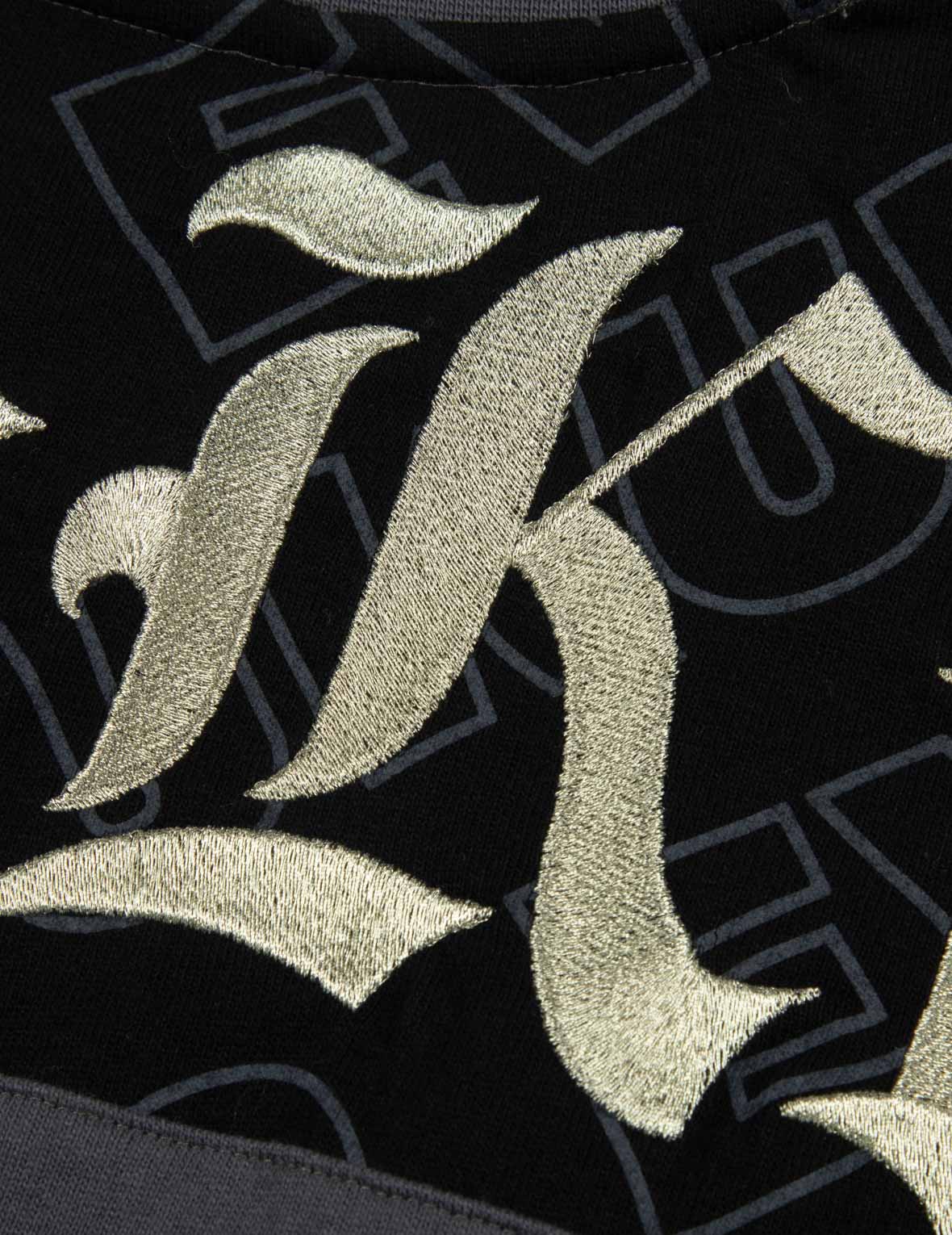 Allover EVISUKURO Print and Embroidery Loose Fit T-Shirt