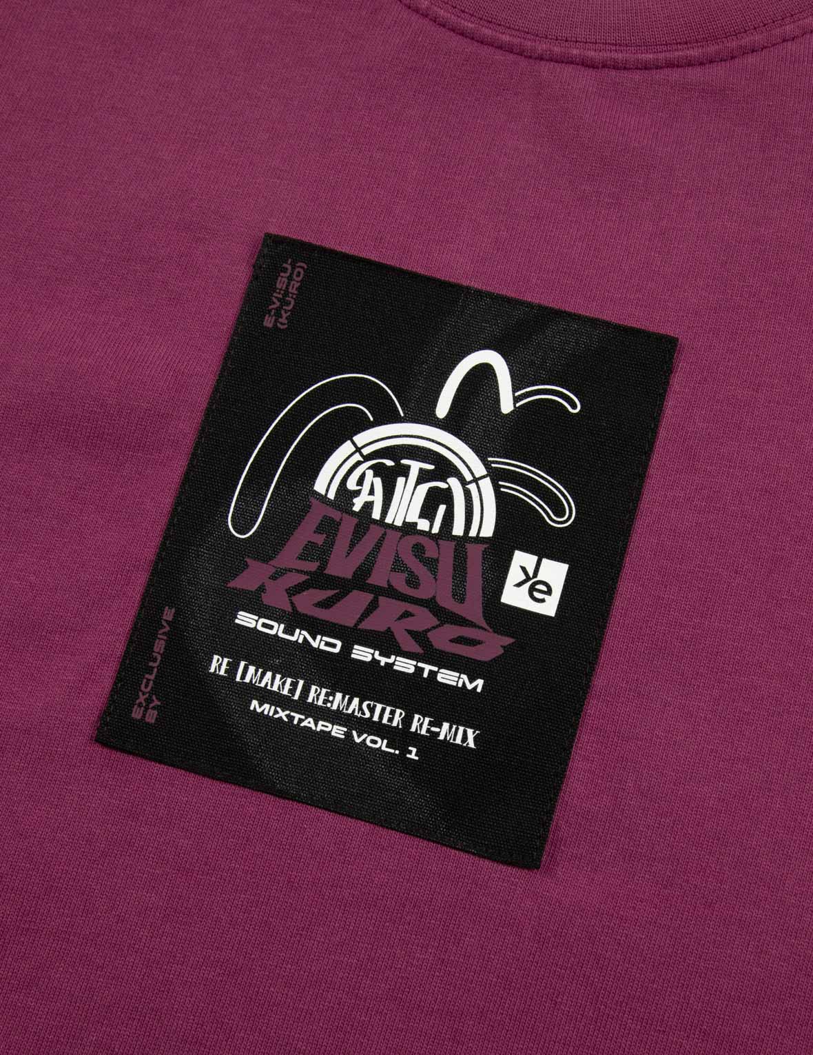 Label and Seagull Print Oversized T-shirt
