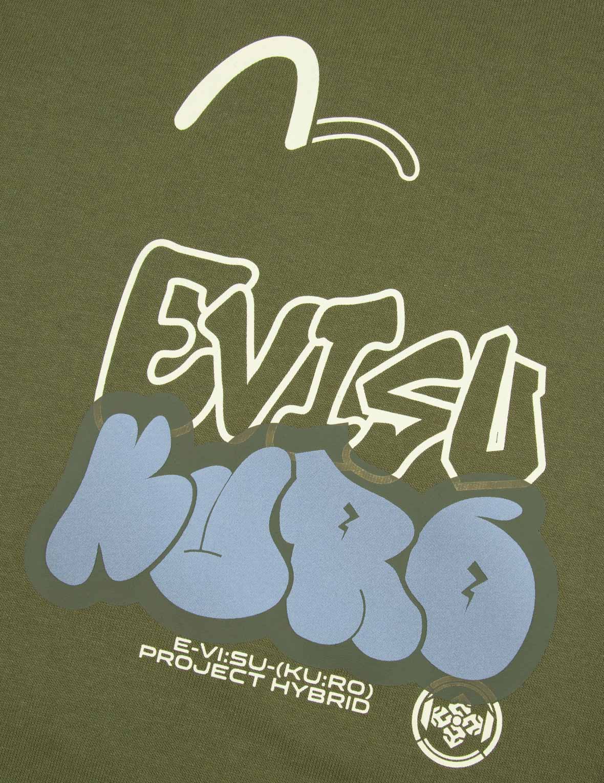 Seagull and Graffiti Logo Print Relax Fit T-Shirt