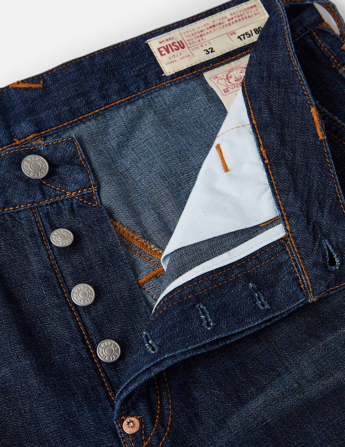 Tonal Blocking Denim Jogger Pants
