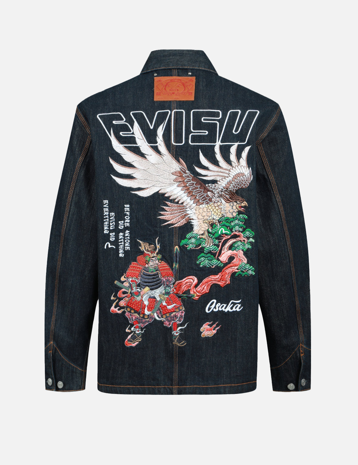 Eagle and Samurai Embroidery Retro Denim Jacket