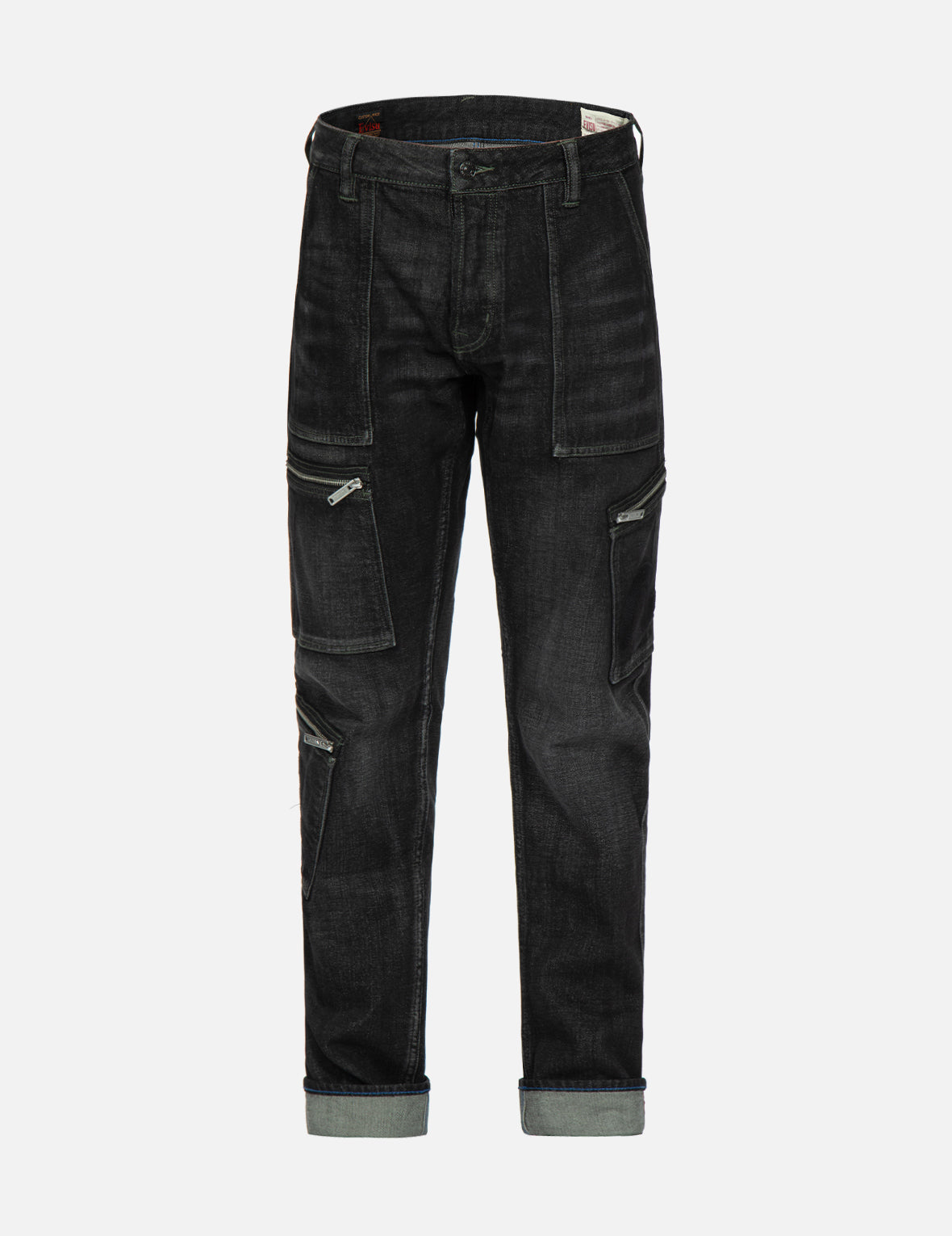 Seagull Embroidery Multi-pocket Carrot Fit Jeans #2017