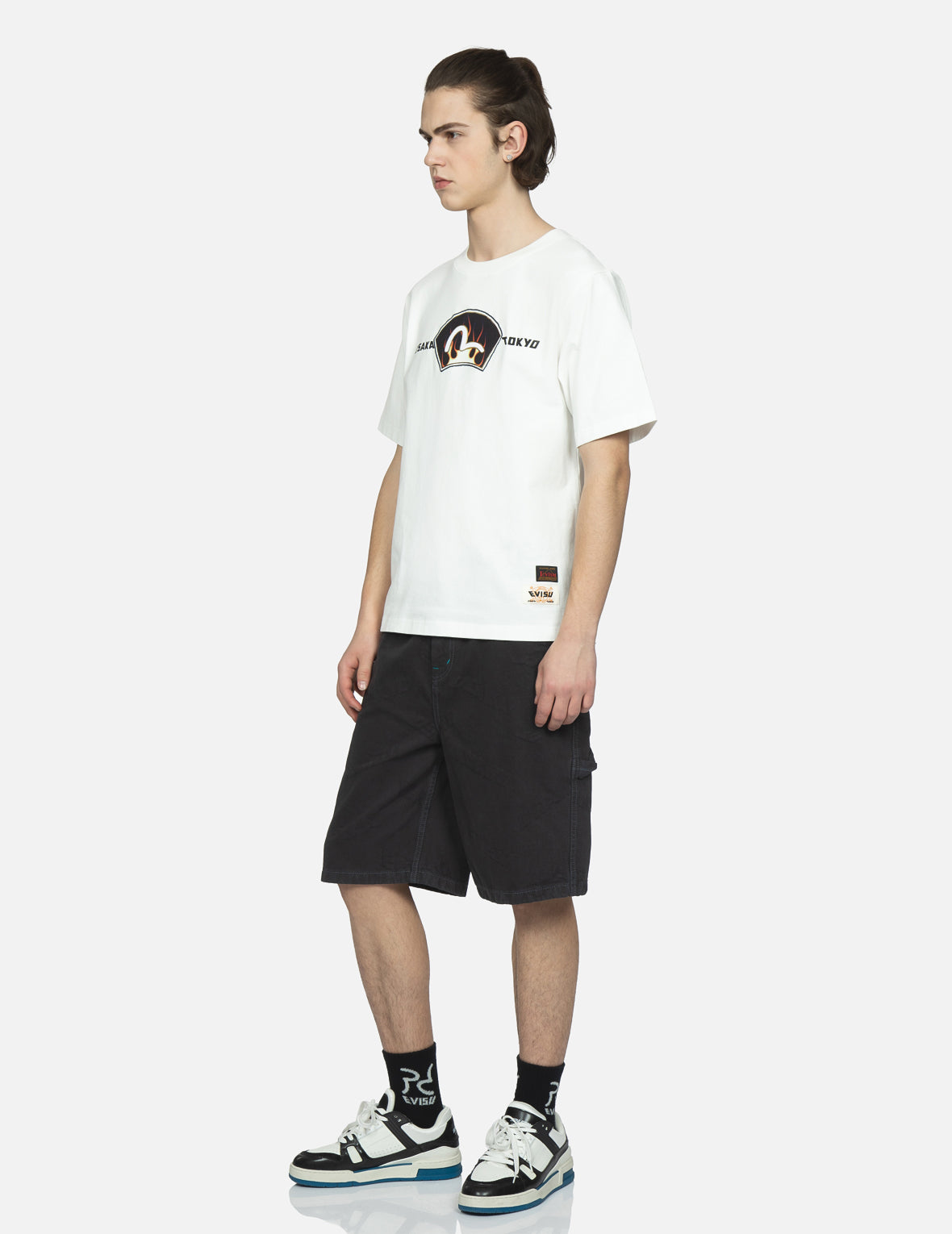 Allover Logo Jacquard Shorts with Multiple Pockets
