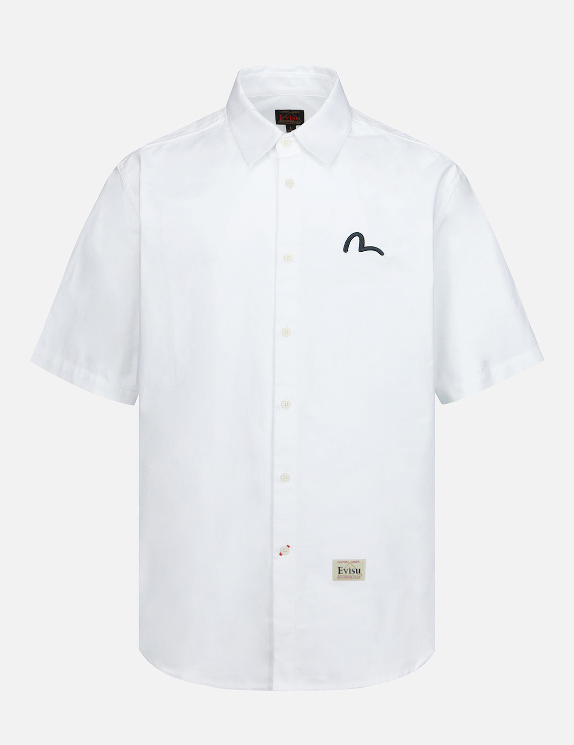 Graffiti Daruma with Logo Sticker Print Oxford Shirt