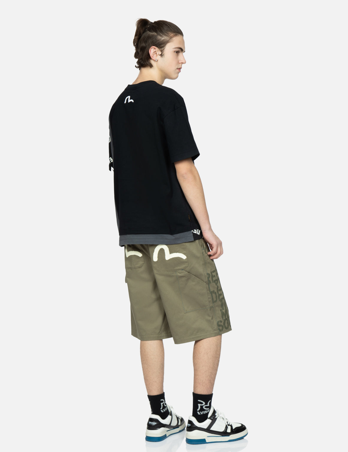 Logo Print Patchwork T-shirt