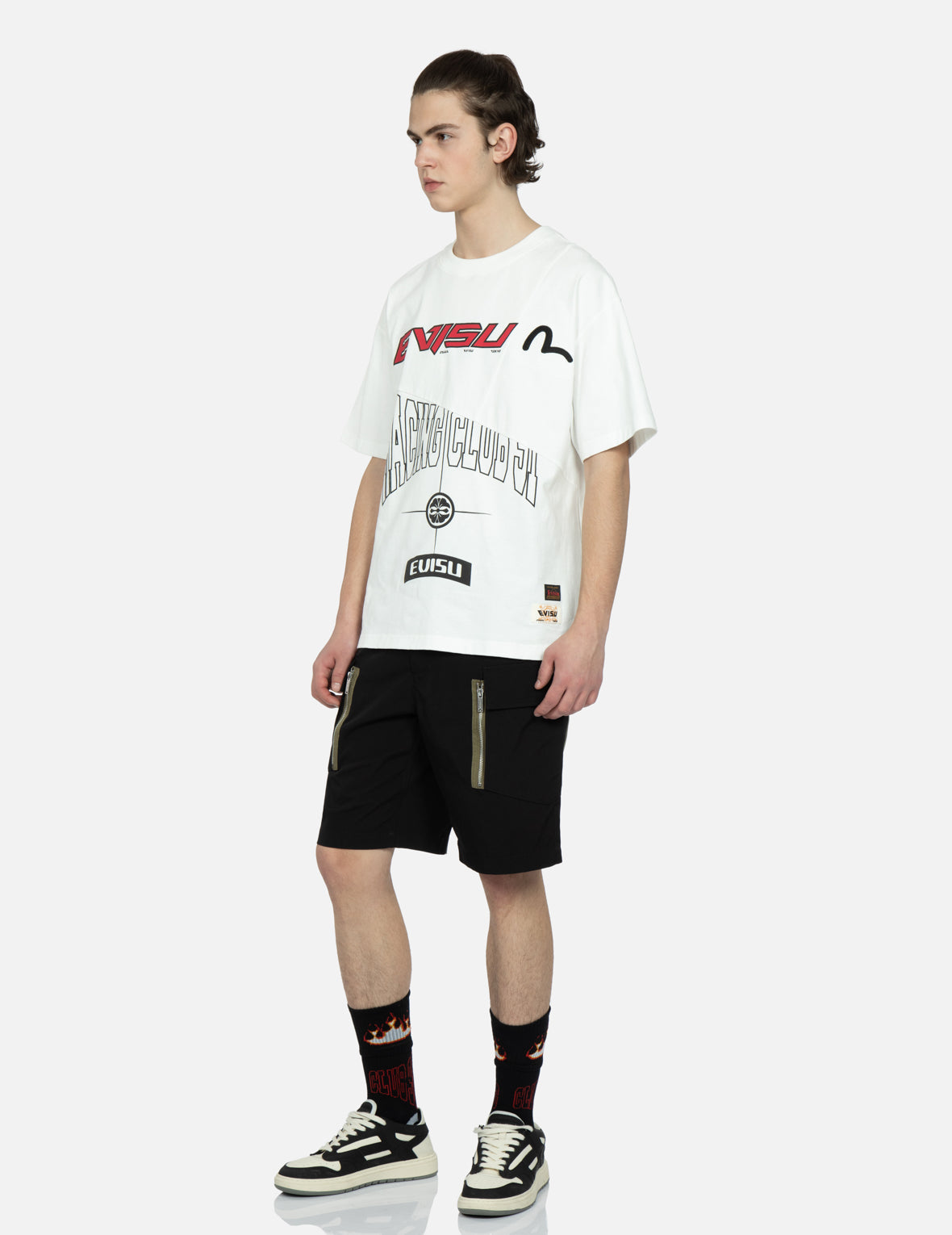 Multi-Logo and Graphic Print Patchwork T-Shirt